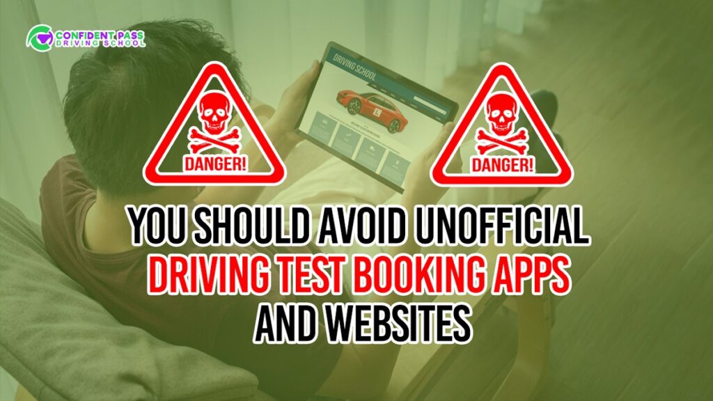 avoid unofficial driving test booking apps and websites